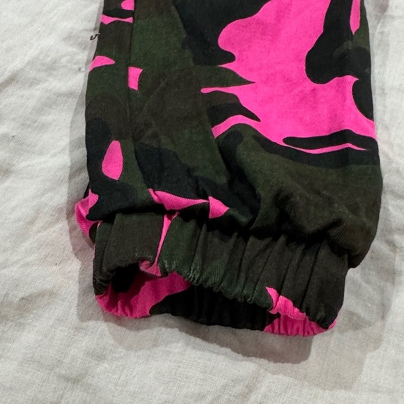 Boohoo Pink and Green Camo Track Pants - Picture 4 of 6